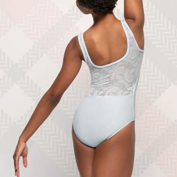 Eleve Fabiola Powder Blue Lace Leotard - Picture 8 of 8